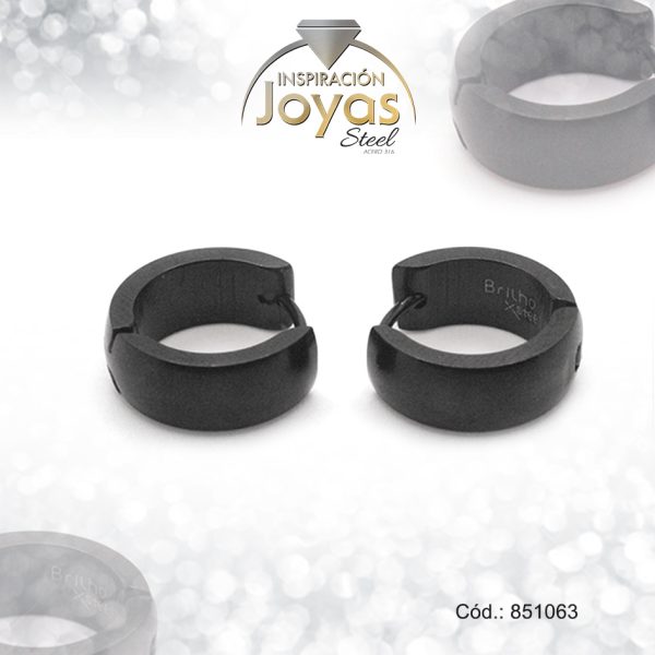 Argolla de Acero Huggies Negro Círculo - 851063