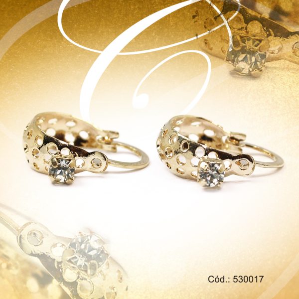 Argolla Celebrity Gold Tono Dorado Aleación Circón Trancadero: Insercion D: 1 cm A: 0,6 cm  Solitario - 530017