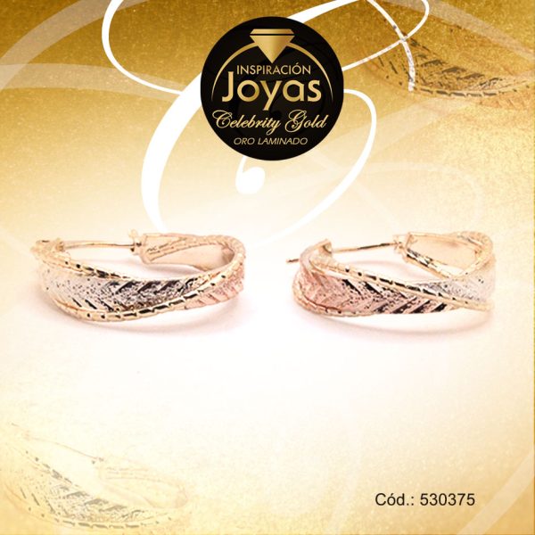 Argolla Celebrity Gold Forma 3 Tonos Triple  - 530375