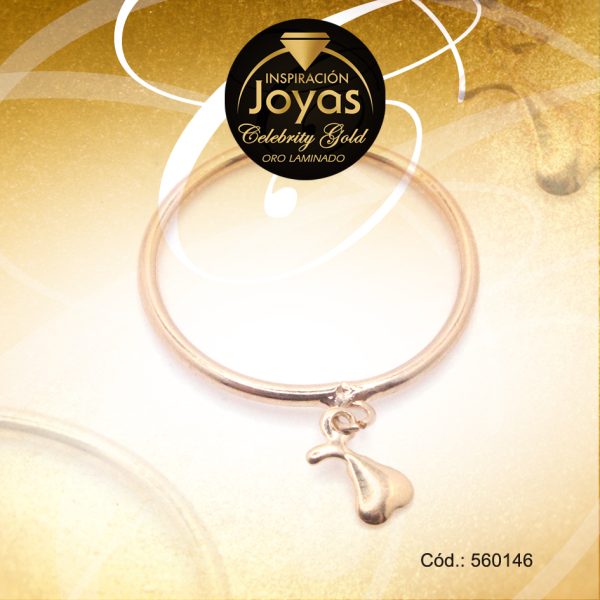 Anillo Celebrity Gold Variado Dorado Pera T: 7,5 - 560146