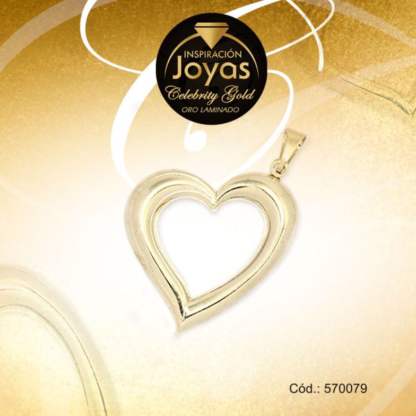 Dije Celebrity Gold Tono Dorado Variado  Trancadero: 0   A: 3 cm L: 4 cm Corazón   - 570079