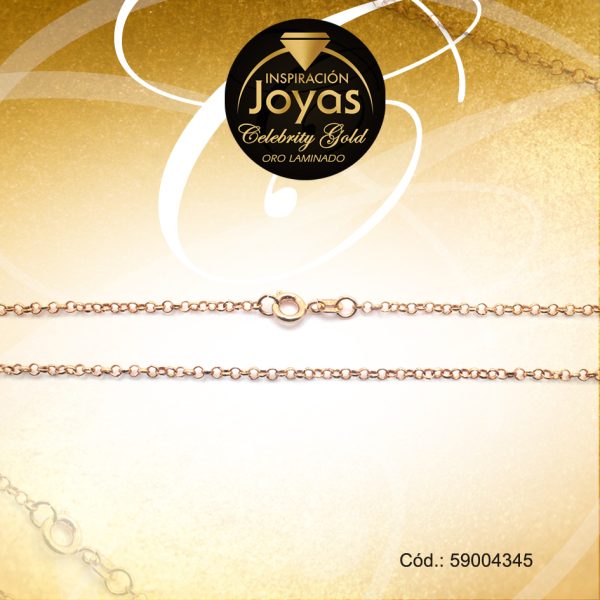 Cadena Celebrity Gold Dama Dorado Tejido Volga  - 59004345