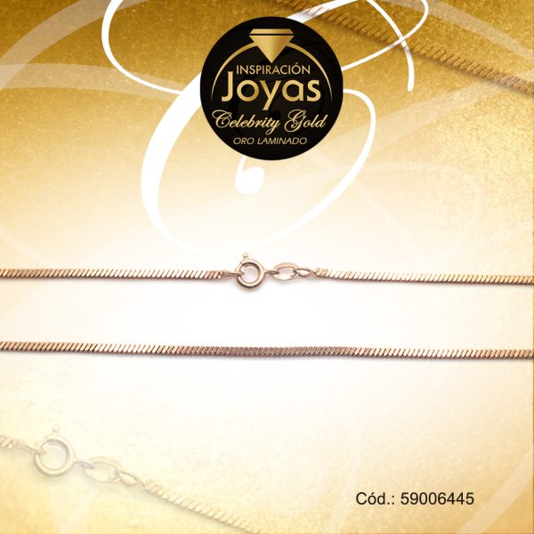 Cadena Celebrity Gold Dama Dorado Tejido Cola Topo  - 59006445