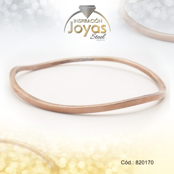 Pulsera de Acero Brazalete Rose Gold Redondo  - 820170