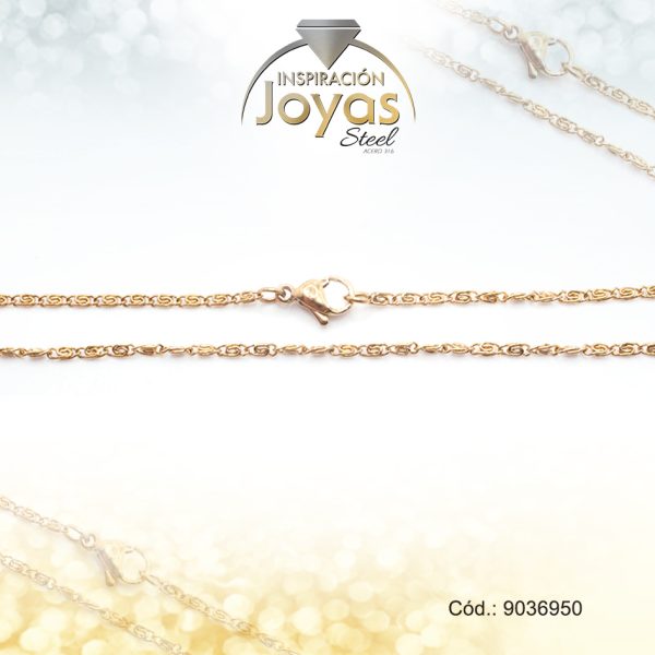 Cadena de Acero Dama Dorado Tejido Lumacchina  Medida 50 cm - 9036950