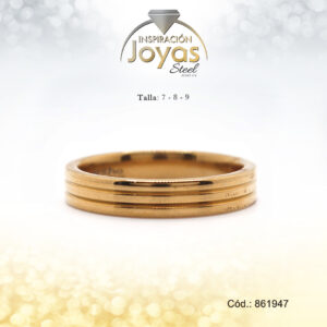 Anillo Acero Dorado  - 86194790
