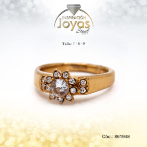 Anillo Acero Dorado - 86194880