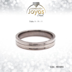 Anillo Acero Plateado - 86195511