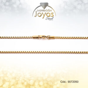 Cadena - Acero - Dama - Veneciana - Dorado - Liso -  L: 50Cm -  A: 0,2Cm - 9072050