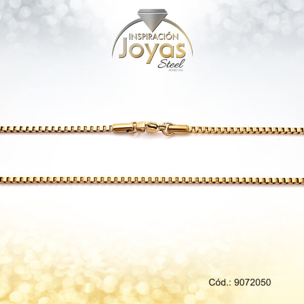Cadena - Acero - Dama - Veneciana - Dorado - Liso -  L: 50Cm -  A: 0,2Cm - 9072050