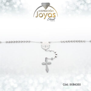 Rosario Acero Plateado - 9084350