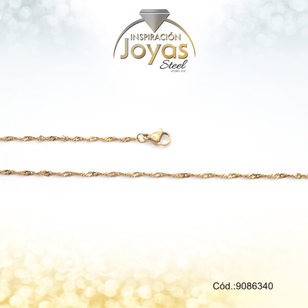 Cadena Acero Dorado Dama - 9086340