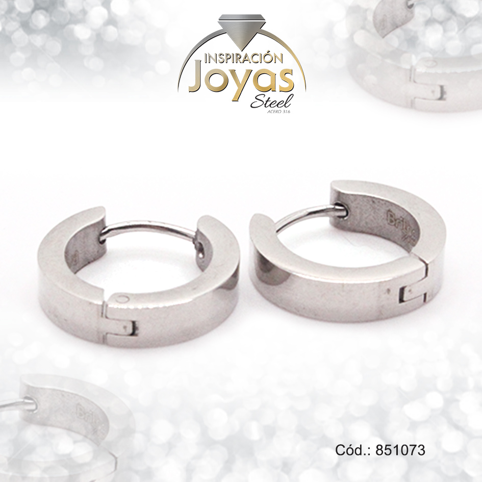 Argolla de Acero Huggies Plateado Círculo - 851073