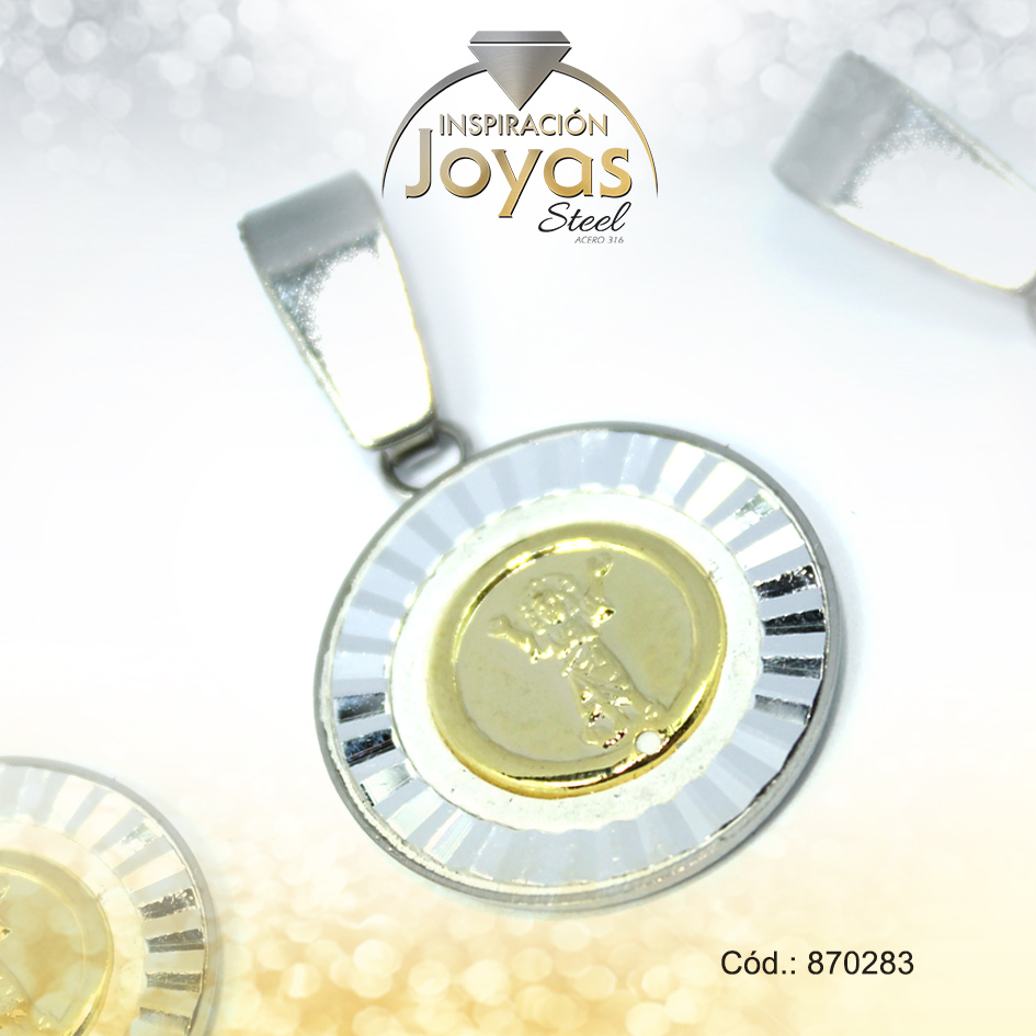 Dije de Acero Religioso 2 Tonos Divino Niño - 870283