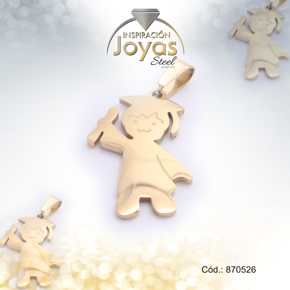Dije de Acero Variado Dorado Niño, Graduación - 870526