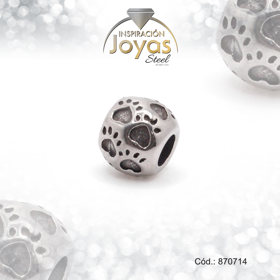 Dije de Acero Variado Pandora Plateado Esfera - 870714