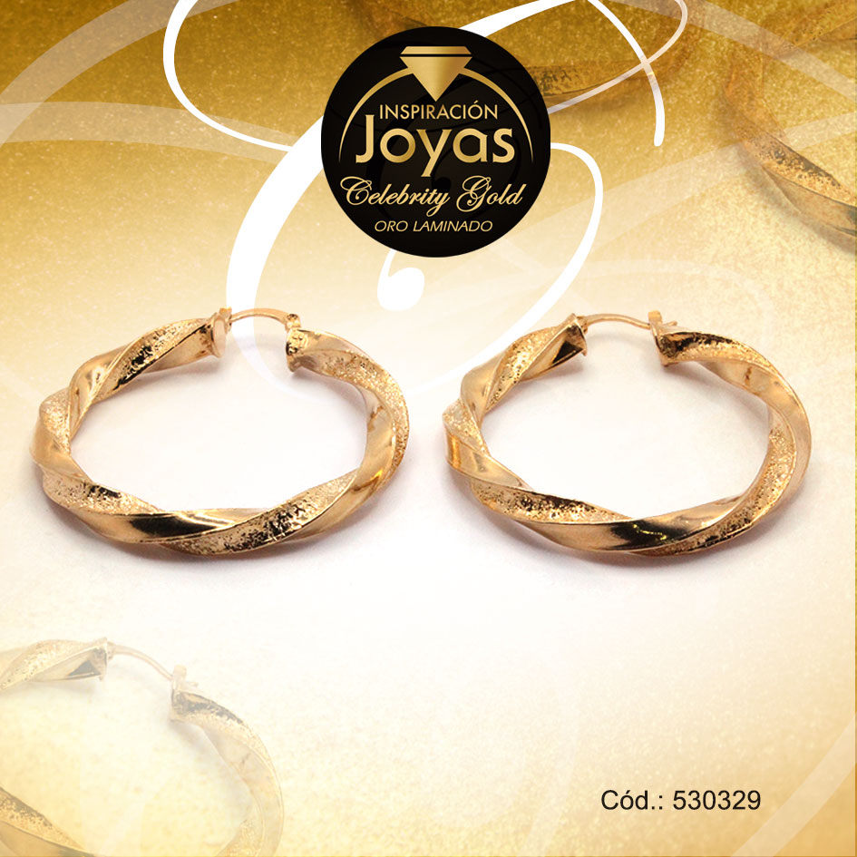 Argolla Celebrity Gold Forma Dorado Entorchada - 530329