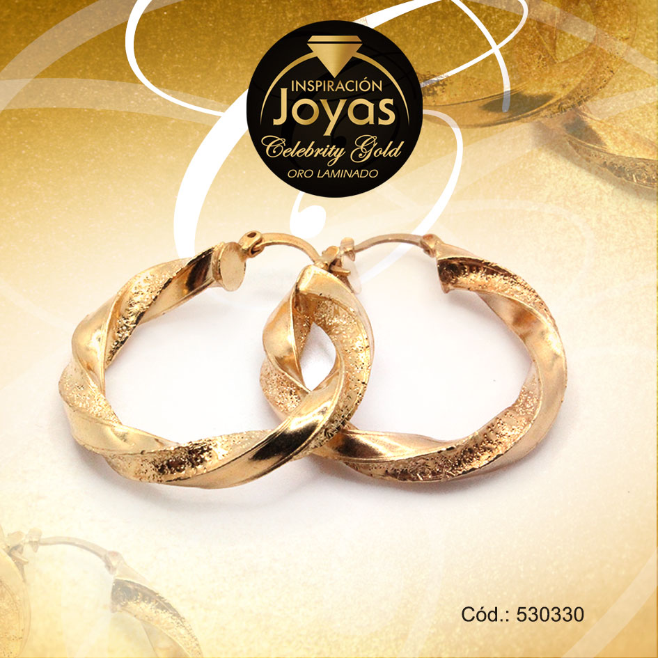 Argolla Celebrity Gold Forma Dorado Entorchada - 530330