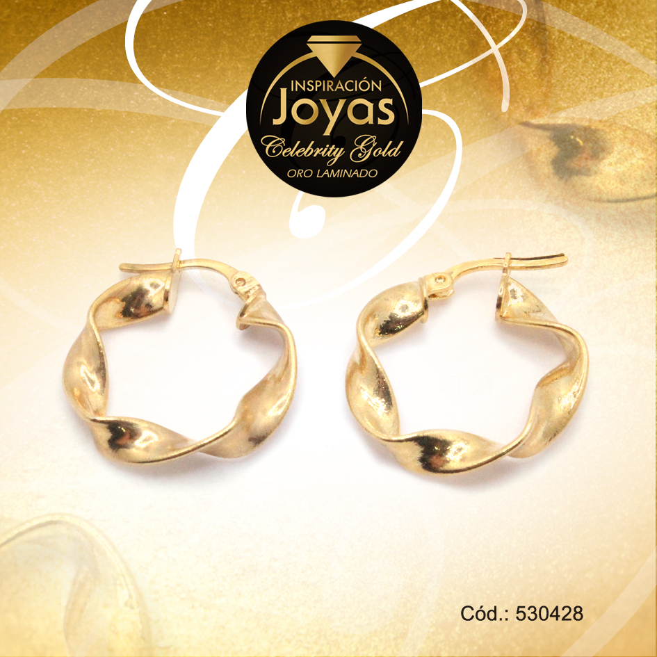Argolla Celebrity Gold Forma Dorado Entorchada - 530428