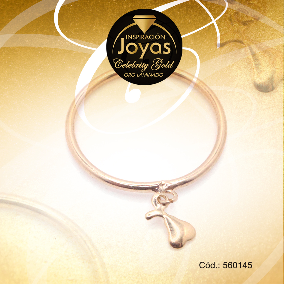 Anillo Celebrity Gold Variado Dorado Pera T: -7 - 560145