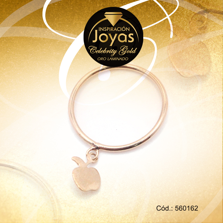 Anillo Celebrity Gold Variado Dorado Manzana T: 5 - 560162