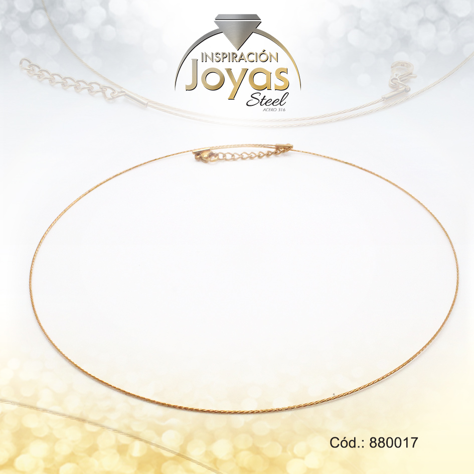 Cadena de Acero Gargantilla Dorado - 880017