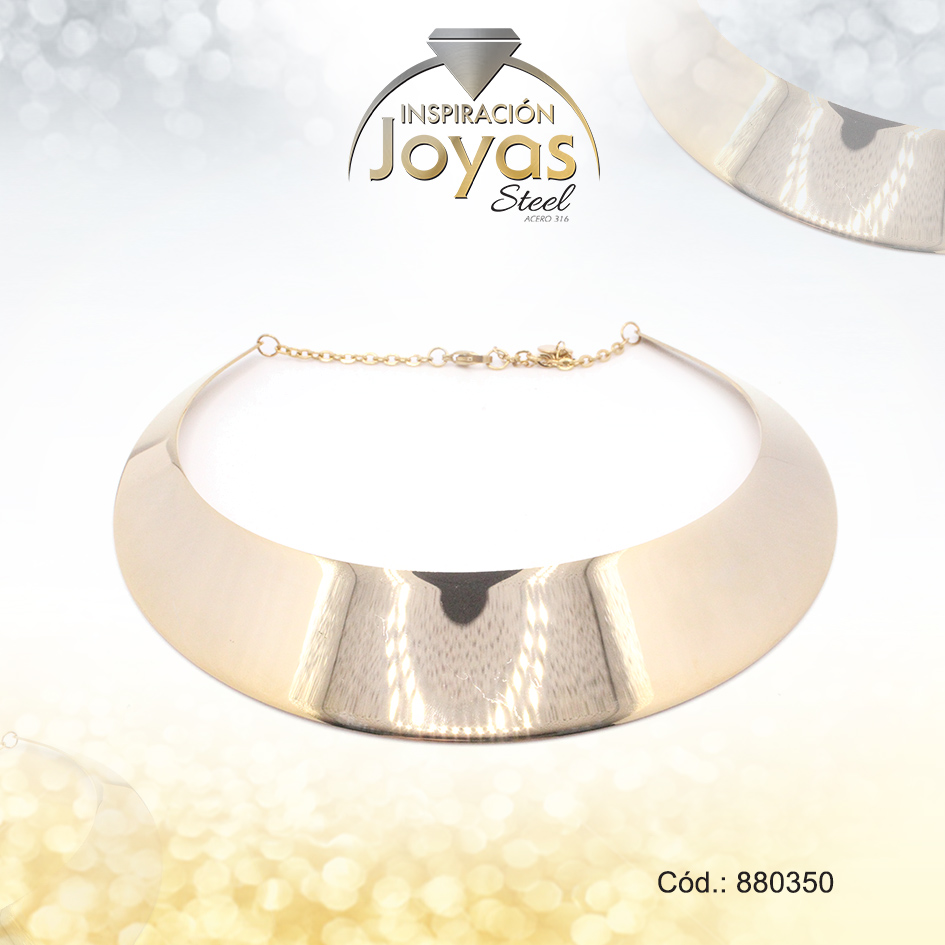 Cadena de Acero Gargantilla Dorado - 880350