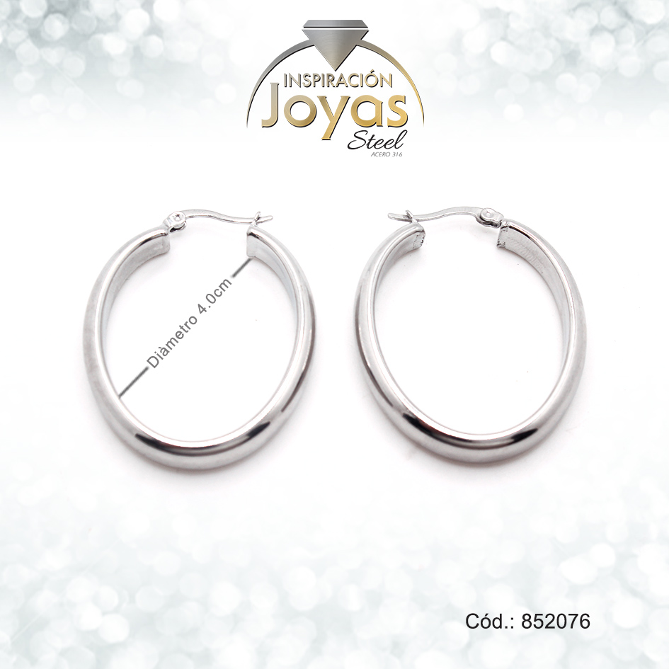 Argolla De Acero Plateado Forma De U - 852076