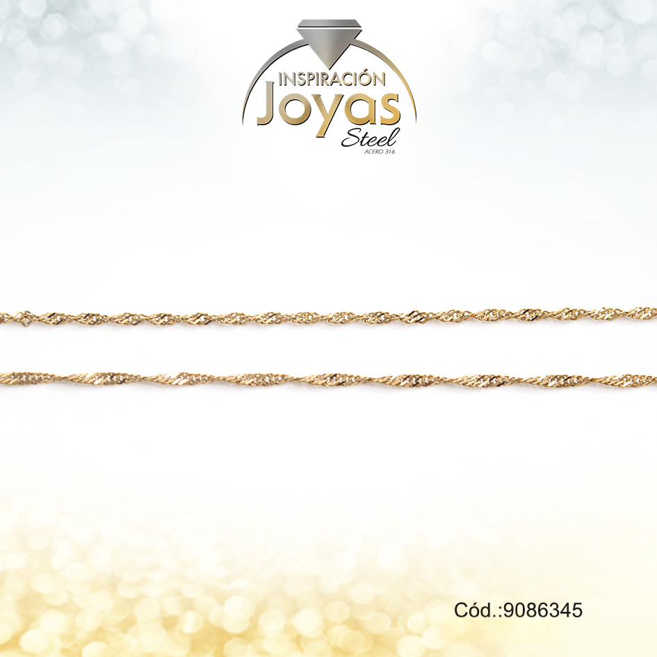 Cadena Acero Dorado Dama - 9086345