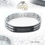 Pulsera de Acero Caballero 2 Tonos Con Placa   Medida 21 cm - 8017521