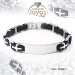 Pulsera de Acero Caballero 2 Tonos Con Placa   Medida 21 cm - 8018421