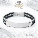 Pulsera de Acero Caballero 2 Tonos Con Placa   Medida 21 cm - 8018821