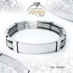 Pulsera de Acero Caballero 2 Tonos Con Placa   Medida 21 cm - 8018921