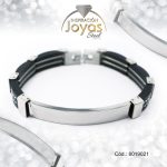Pulsera de Acero Caballero 2 Tonos Con Placa   Medida 21 cm - 8019021