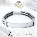 Pulsera de Acero Caballero 2 Tonos Con Placa   Medida 21 cm - 8019221