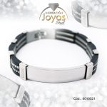 Pulsera de Acero Caballero 2 Tonos Con Placa   Medida 21 cm - 8019521