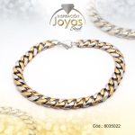 Pulsera de Acero Caballero 2 Tonos Sin Placa   Medida 22 cm - 8035022