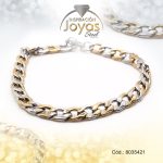 Pulsera de Acero Caballero 2 Tonos Sin Placa   Medida 21 cm - 8035421