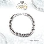 Pulsera de Acero Caballero Plateado Sin Placa   Medida 22 cm - 8036022