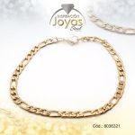 Pulsera de Acero Caballero Dorado Sin Placa   Medida 21 cm - 8036321