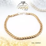 Pulsera de Acero Caballero Dorado Sin Placa   Medida 21 cm - 8036521