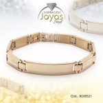 Pulsera de Acero Caballero Dorado Sin Placa   Medida 21 cm - 8038521