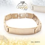 Pulsera de Acero Caballero Dorado Con Placa   Medida 21 cm - 8038721