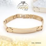 Pulsera de Acero Caballero Dorado Sin Placa   Medida 22 cm - 8039222