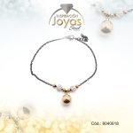 Pulsera de Acero Aleación Micro Circón Plateado Esfera   Medida 18 cm - 8040618