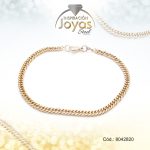 Pulsera de Acero Caballero Dorado Sin Placa   Medida 20 cm - 8042820