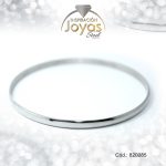 Pulsera de Acero Brazalete Plateado Redondo  - 820085