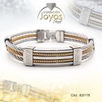 Pulsera de Acero Caballero 2 Tonos Sin Placa  - 820176