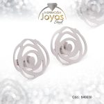 Zarcillo de Acero Variado Plateado Rosa - 840030