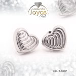 Zarcillo de Acero Variado Plateado Corazón - 840067
